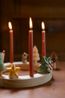 Stekers voor jaarring/adventsring, kerstfiguurtjes, hout, set van 5