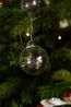 Transparent, glass Christmas bauble, small, Ø 5 cm