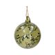 Green glass Christmas bauble, large, Ø 8 cm