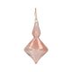 Pink, glass, icicle-shaped Christmas bauble, 8 cm