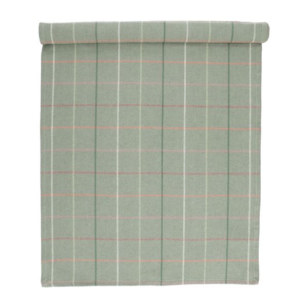 Tafelloper, gerecycled katoen, ruit, 50 x 150 cm