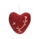 Red, felt, heart-shaped Christmas decoration, approx. 5 cm