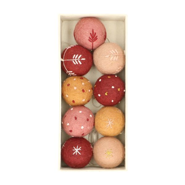 Box of 9 Christmas baubles, Ø approx. 5 cm