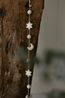 White, felt, Christmas garland with moons and stars, approx. 150 cm