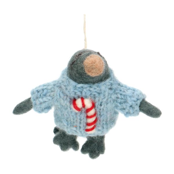 Felt mole Christmas decoration, approx. 7 cm