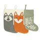 Felt fox head Christmas stocking, approx. 35 x 24 cm