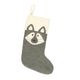 Felt, badger head Christmas stocking, approx. 35 x 24 cm