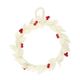 White felt Christmas wreath with leaves and berries, Ø approx. 24 cm