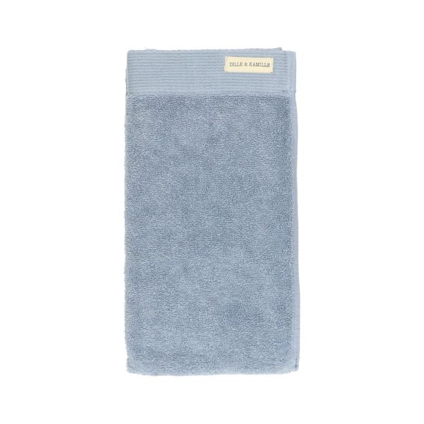 Light-blue, recycled cotton towel, 50 x 100 cm