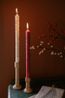 Ivory dinner advent candle with twigs and berries, 30 cm