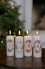 Set of 4, white Advent dinner candles, 10 cm