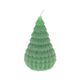 Small, dark-green ribbed Christmas tree candle