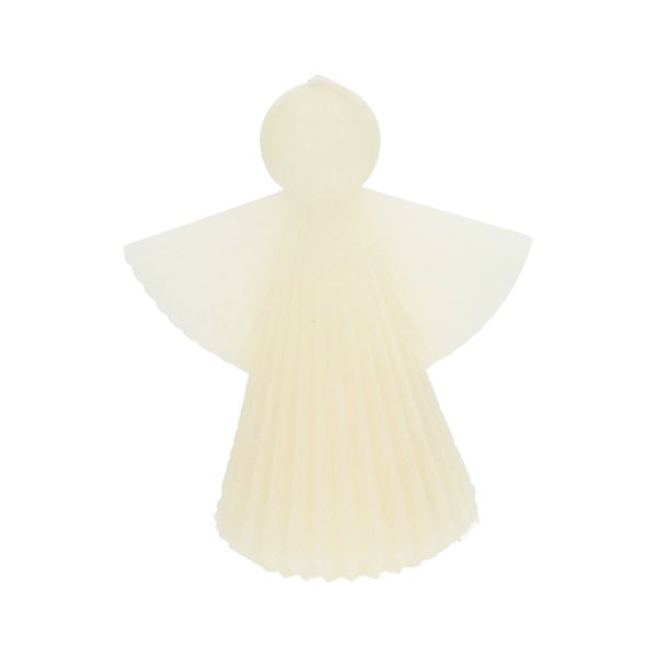 Off-white angel-shaped candle, small, 10 cm