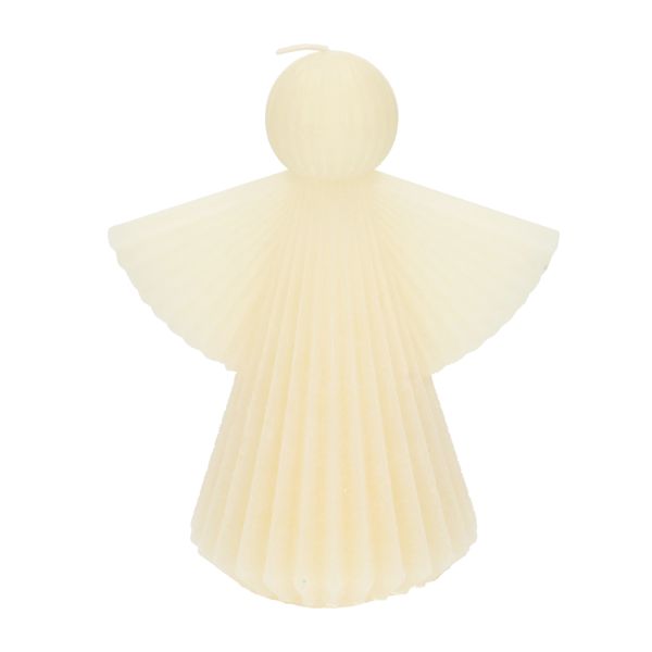 Off-white angel-shaped candle, large, 17 cm