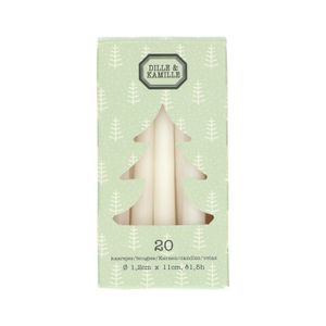 20 white Christmas tree candles