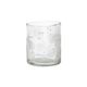 Glass tealight holder with engraved twigs