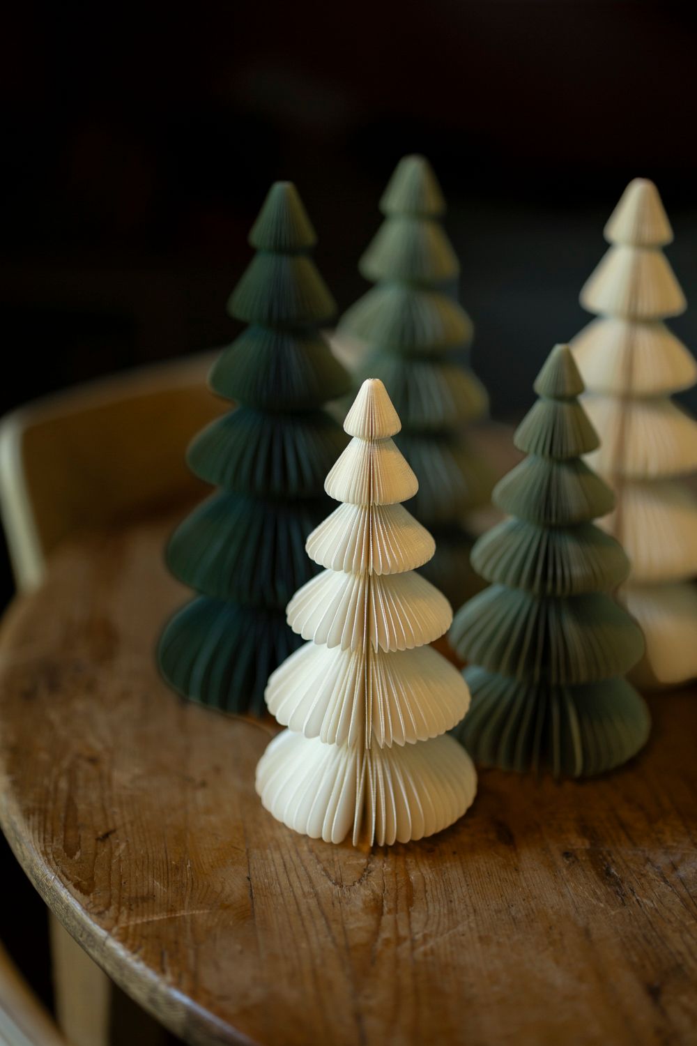 Mooliwe Papier-Weihnachtsbäume Wabendekoration – 6-teilig, 15-24 Cm, Für Tischdeko & Feiertage