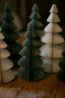 Small, dark green, fold-out paper Christmas tree