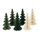 Small, dark green, fold-out paper Christmas tree