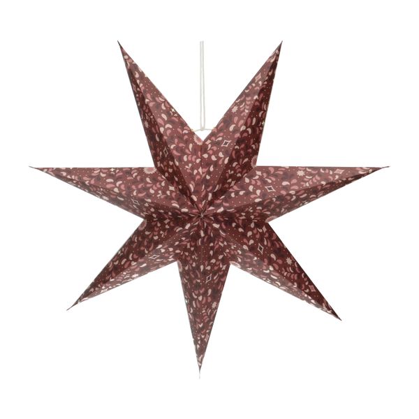 Dark red, fold-out paper Christmas star, Ø approx. 50 cm