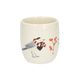 Christmas mug XL, stoneware, off-white, 3 birds, 600 ml