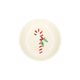 Stoneware dish with Christmas candy cane print, Ø 8 cm