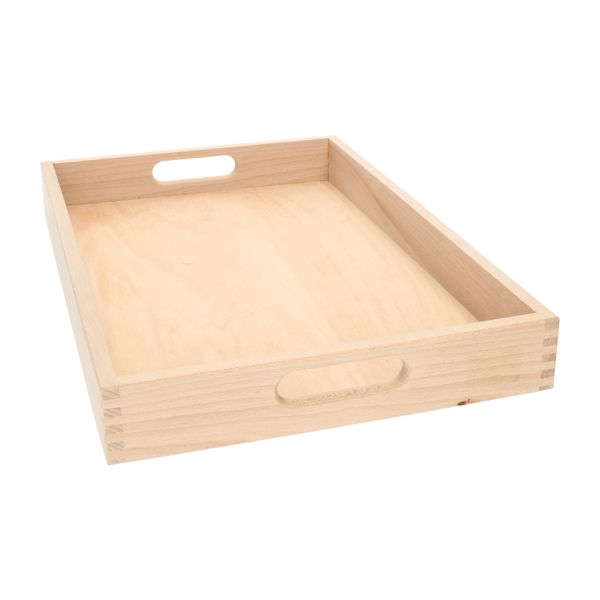 Rectangular, beechwood tray, 30 x 45 cm