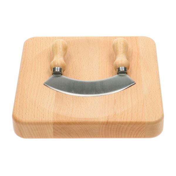 Beechwood herb chopping board, 20 x 20 cm