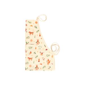 GOTS organic cotton children’s apron with a Christmas animal print