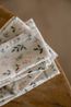 GOTS organic cotton table runner with Christmas woodland print, 50 x 145 cm