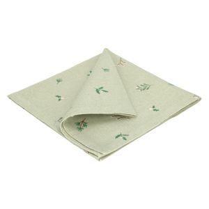 Serviette de table, coton bio GOTS, brindilles de Noël, 40 x 40 cm