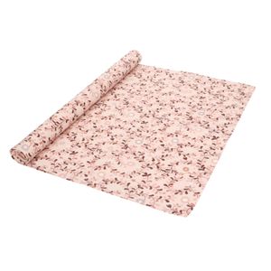 GOTS organic cotton table runner with garland print, 50 x 145 cm