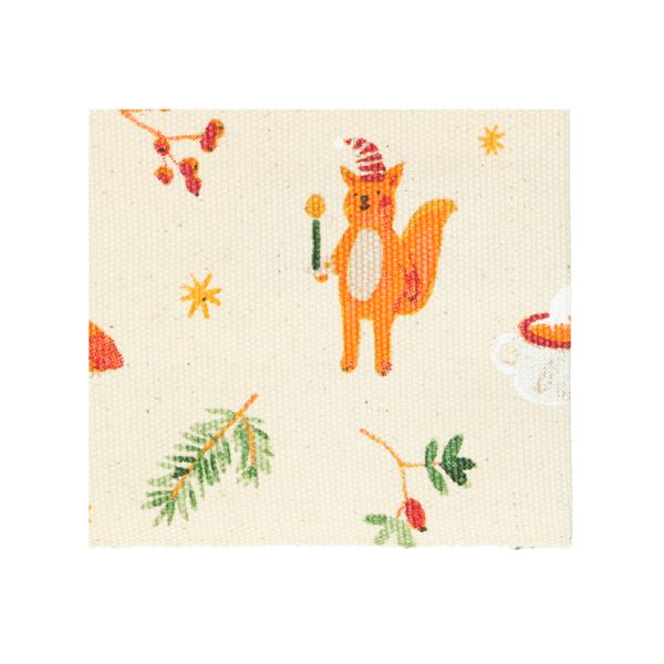 GOTS organic cotton placemat with winter stories print, 35 x 50 cm