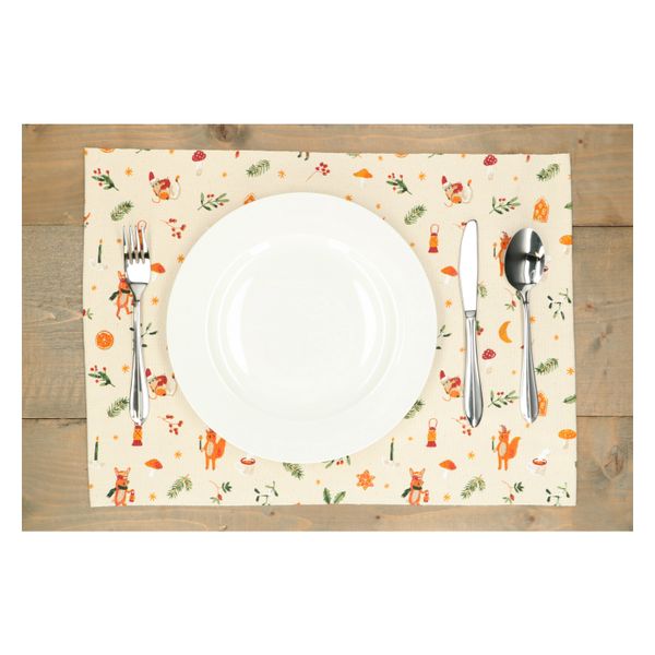 Placemat, GOTS bio-katoen, winterverhalen, 35 x 50 cm Placemat, GOTS bio-katoen, winterverhalen, 35 x 50 cm