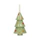 Light green, papier-mâché, Christmas tree-shaped decoration, approx. 7 cm