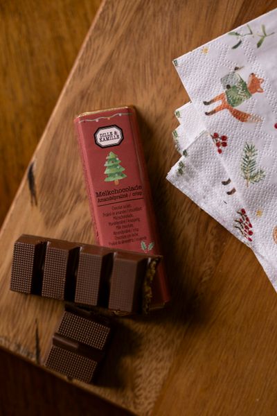 Milk chocolate bar with almond praline and crispy pancake, 45 g