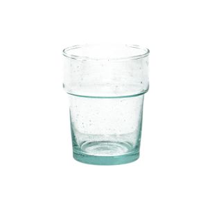 Verre empilable, verre recyclé soufflé à la main, 9 cm