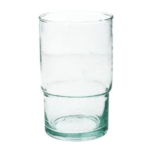 Glas taps, gerecycled handgeblazen glas, 13,5 cm
