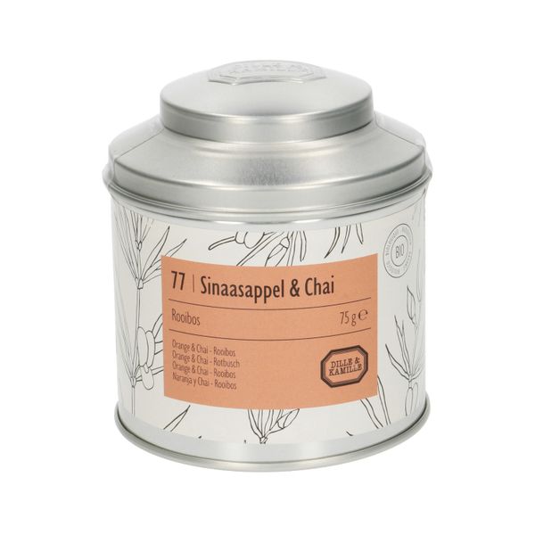 Tin of organic orange & rooibos chai, 75 g