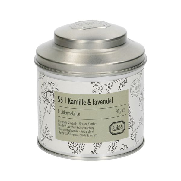 Tin of organic camomile & lavender herb mix, 50 g