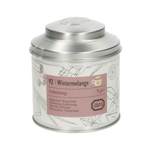 Tin of organic black tea, winter blend, 75 g