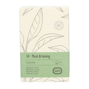 Organic mint & honey green tea, 15 tea sachets