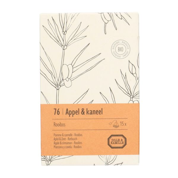 Appel&kaneel, biologisch, rooibos, 15 theebuiltjes