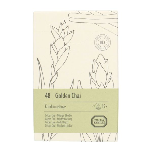 Organic Golden Chai herb mix, 15 tea sachets