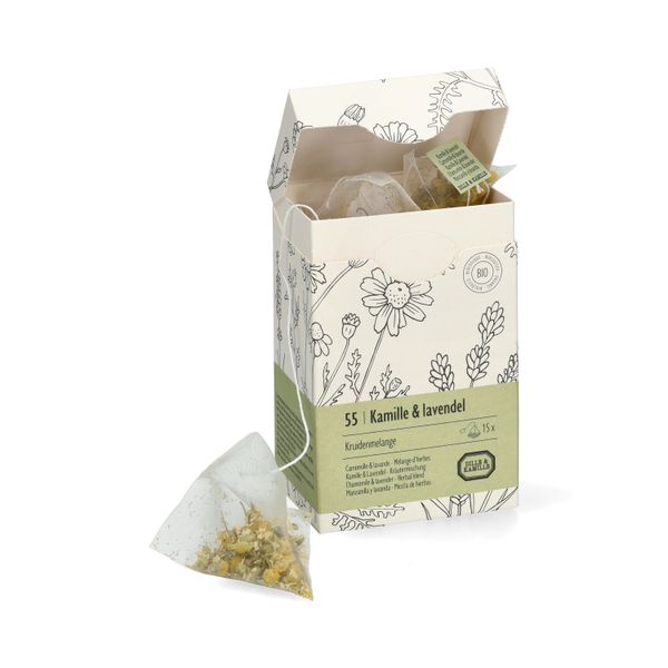 Camomille & lavande, biologique, mélange d'herbes, 15 infusettes