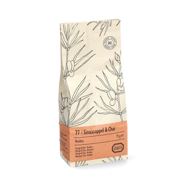 Orange & Chaï, biologique, rooibos, sachet 75 g Orange & Chaï, biologique, rooibos, sachet 75 g