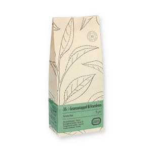 Grenade & framboise, biologique, thé vert, sachet 75 g Grenade & framboise, biologique, thé vert, sachet 75 g