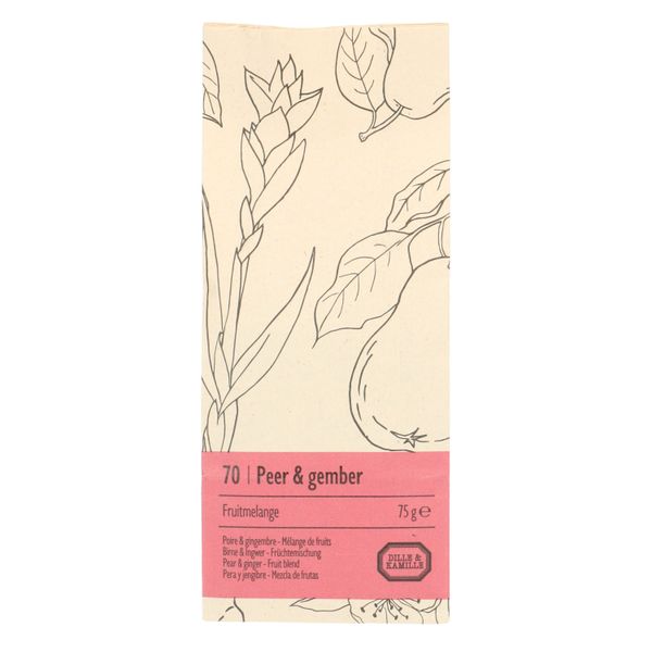 Peer & gember, fruitmelange, zakje 75 gram Peer & gember, fruitmelange, zakje 75 gram