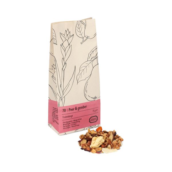 Peer & gember, fruitmelange, zakje 75 gram