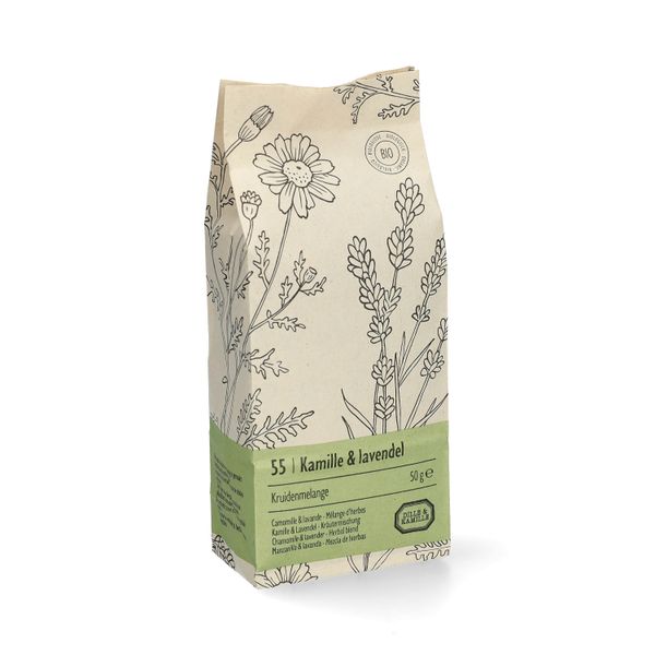 Camomille & lavande, biologique, mélange d'herbes, sachet 50 g